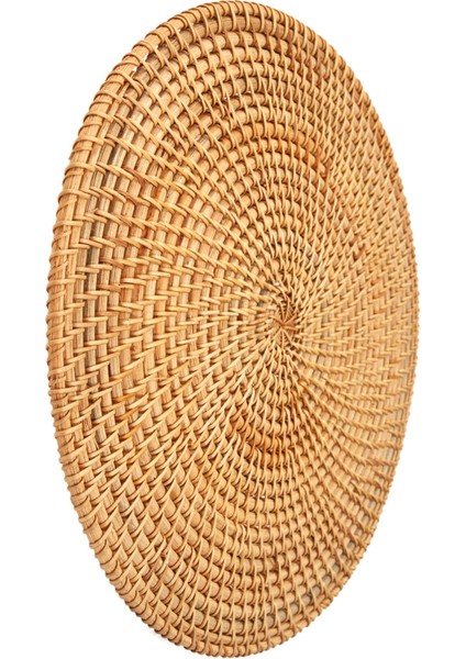 El Dokuması Rattan Placemats Yuvarlak Hasır Masa Paspasları Yemek Masası Için Doğal Dokuma Placemats Isıya Dayanıklı Paspaslar (Yurt Dışından) modelleri