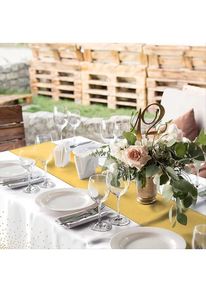 Tek Kullanımlık Plastik Masa Örtüleri Saten Masa Koşucusu Seti Nokta Masa Örtüsü Saten Masa Koşucusu Parti Için (Yurt Dışından) fırsatları