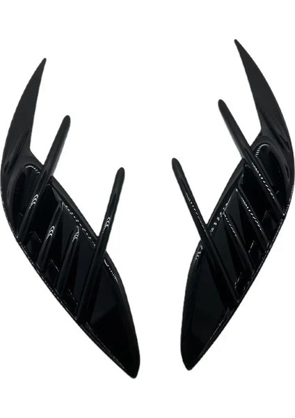 Araba Aksesuarları Çıkartma Arka Tampon Yan Havalandırma Spoiler Kia Stinger Için Canard Kapakları 2018-2023 Siyah (Yurt Dışından)