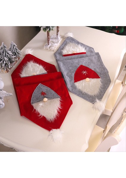 Noel Masa Koşucu Klasik Mutchen Yemek Masası Dekor Sonbahar Masa Koşucu Şömine Eşarp Cüceleri Masa Bezi Gri (Yurt Dışından) fiyatları