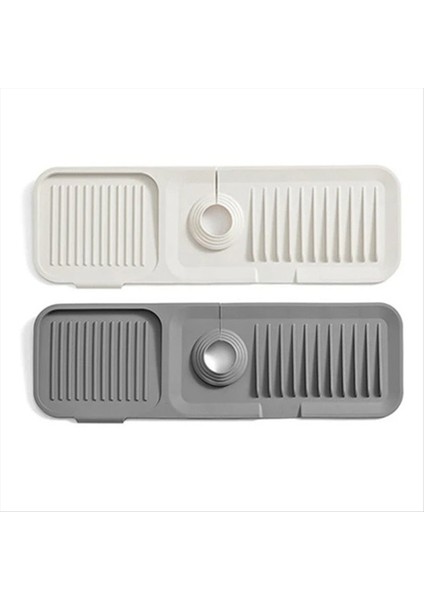 2pcs Silikon Musluk Sıçrama Pedi Banyo Mutfak Paspası Anti-Plaka Tahliye Ped Musluk Alt Su Geçirmez Kalınlaşma (Yurt Dışından)