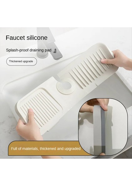 2pcs Silikon Musluk Sıçrama Pedi Banyo Mutfak Paspası Anti-Plaka Tahliye Ped Musluk Alt Su Geçirmez Kalınlaşma (Yurt Dışından) indirimleri