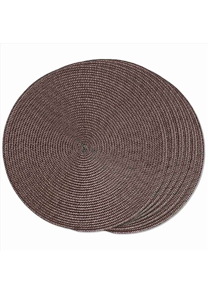Yuvarlak Örgülü Placemats Set 24 Masa Paspasları Için Yemek Masaları Dokuma Yıkanabilir Kaymaz Yer Paspasları 15 Inç (Kahverengi) (Yurt Dışından) modelleri
