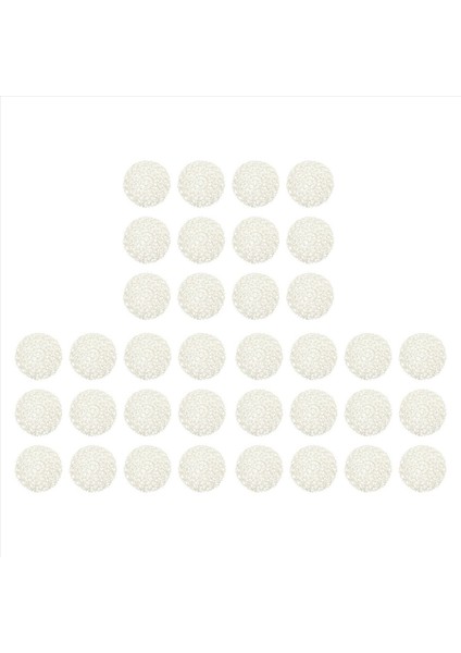 Yuvarlak Kağıt Fiber Dokuma Yer Paspaslar Dekoratif Örgülü Doğal Paspas Tatilleri Partiler Dekor 15 Inç 36 (Beyaz) (Yurt Dışından)