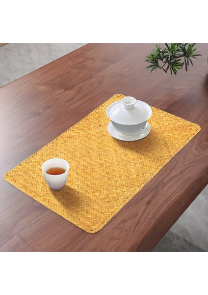 3 Paket Doğal Seagrass Place Mat 17 7inch x 12INCH El Dokuması Dikdörtgen Rattan Placemats (Yurt Dışından) fiyatları
