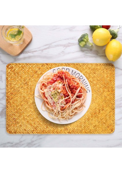 3 Paket Doğal Seagrass Place Mat 17 7inch x 12INCH El Dokuması Dikdörtgen Rattan Placemats (Yurt Dışından) indirimleri