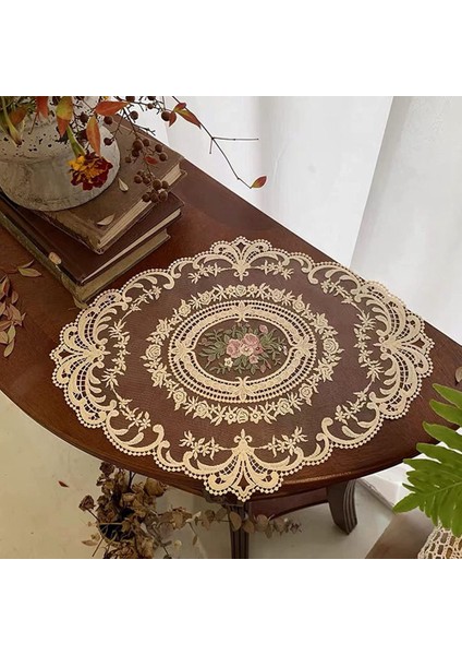 4 Paket Retro Dantel Placemats Fransız Tığ Işi Doları El Yapımı Işlemeli Masa Paspasları 12X16-BEJ Paspas Kupası Matları (Yurt Dışından) modelleri