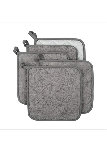 % 100 Pamuklu Mutfak Her Gün Temel Terry Pot Tutucusu Isıya Dayanıklı Coaster Potholder Pişirme ve Pişirme Seti 5 A (Yurt Dışından)
