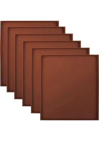 6 Paket Silikon Kurumsal Tabakalar Yapılmayan Sopa Kare Kenar Kurutucu Tepsiler Et Sebzeleri Meyve Yiyecek Kurutucu Mat (Yurt Dışından)