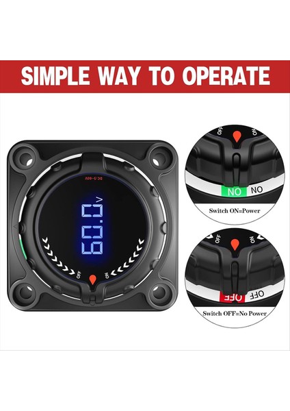 Deniz Botu Araba Kamyonu Için Voltmetre Master Izolatör Kesi/kapatma Anahtarı DC5-60V ile Pil Bağlantı Anahtarını Yükselt (Yurt Dışından) indirimleri