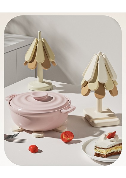 Sıcak Yemekler Için Trivets Ağaç Şekli Trivet Set Set Coaster Için Tencere Için Tencere Katlanabilir Isı Pedleri Tava Kase Masası Yuvarlak Taban (Yurt Dışından) fiyatları