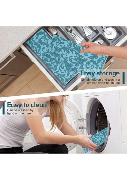 4 Paket Bulma Kurutma Mat Emici Kurutma Mat Makine Yıkanabilir Bulut Mutfak Sayacı Büyük (Mavi Asma) Için Paspaslar (Yurt Dışından) indirimleri