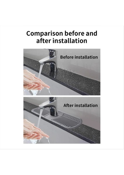 2pcs Mutfak Silikon Musluk Mat Musluk Su Yakalayıcı Lavabo Sıçrama Pedi Tezgah Koruyucusu Banyo Siyah (Yurt Dışından) modelleri
