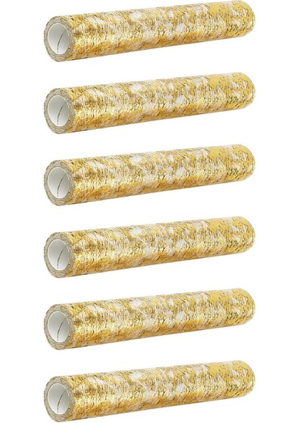 6x Masa Koşucu Köpüklü Polyester Tül Şerit Rulo Altın Folyo Doğum Günü Partisi Düğün Noel Dekor 28CMX10M (Yurt Dışından)
