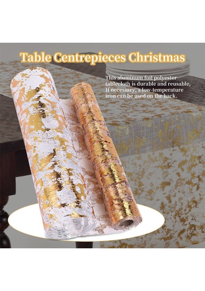 Masa Runner Köpüklü Polyester Tül Şerit Rulo Altın Folyo Doğum Günü Partisi Düğün Noel Dekor 28CMX5M (Yurt Dışından) fırsatları