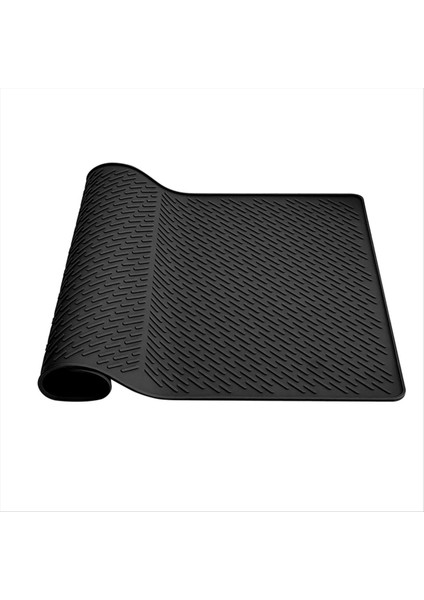 Silikon Soba Üst Koruyucu Mat 27 8X19 9 Inç Mutfak Silikon Cam Üst Soba Kapağı Protectore Kurutma Paspasaları Siyah (Yurt Dışından)
