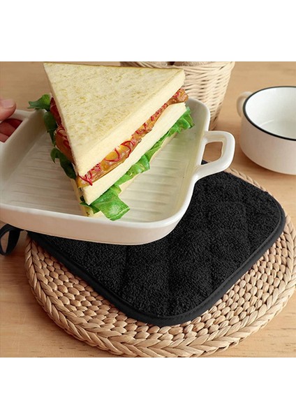 14 Adet Mutfak Fırın Eldivenleri Için Siyah Pamuklu Tencere Tutucuları Makine Yıkanabilir ve Isıya Dayanıklı Sıcak Ped (Yurt Dışından) modelleri