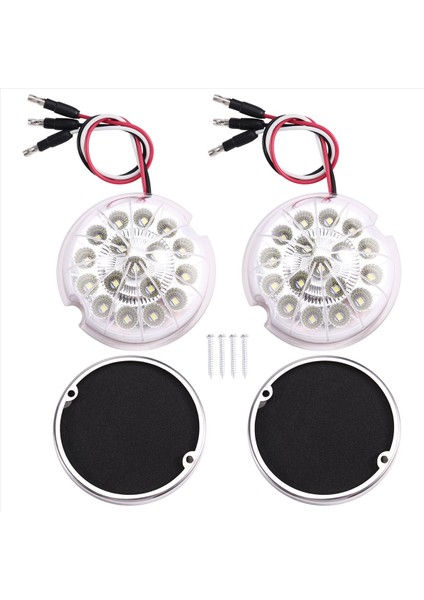 2pcs 17LED Karpuz Işığı Yarı Kamyon Durdurma Dönüş Sinyal Işaretleyici Lambalar Araba Kamyonu Tekne Beyaz (Yurt Dışından) modelleri