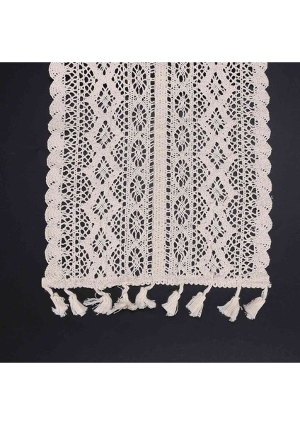 2x Zarif Krok Tığ Işareti Makro Masa Masa Koşucu Rustik Düğün Dekorasyonu ve Çiftlik Masası Dekoru Için Püsküllü (Yurt Dışından) indirimleri