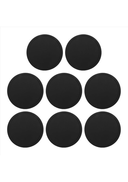 Silikon Siyah Içecek Bardak Altlıkları 8 Kaymaz Yuvarlak Yumuşak Şık ve Dayanıklı Temizlenmesi Kolay Siyah (Yurt Dışından)