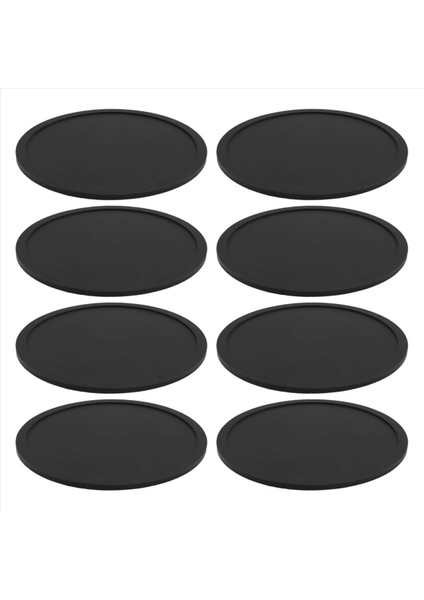 Silikon Siyah Içecek Bardak Altlıkları 8 Kaymaz Yuvarlak Yumuşak Şık ve Dayanıklı Temizlenmesi Kolay Siyah (Yurt Dışından) fiyatları