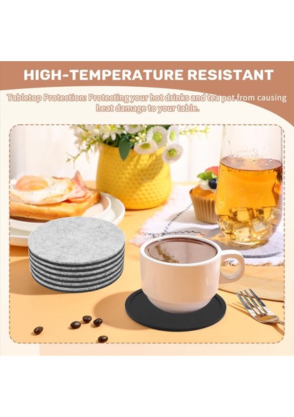 Silikon Siyah Içecek Bardak Altlıkları 8 Kaymaz Yuvarlak Yumuşak Şık ve Dayanıklı Temizlenmesi Kolay Siyah (Yurt Dışından) fırsatları
