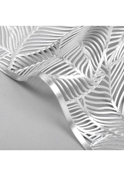 6 Adet Dikdörtgen Yapraklar Yalıtılmış Placemats Üst Düzey Otel Yemek Restoran Masası Mat Dekorasyon Içi Boş Placemat A (Yurt Dışından) indirimleri