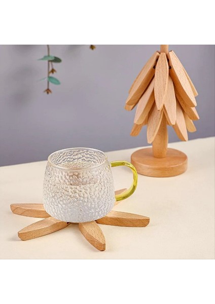 Ağaç Şekli Tasarım Standı Ahşap Tripod Dekorasyon Anti-Ölçeklendirme Isıya Dayanıklı Tablo Mat Coaster Ahşap Placemat Pot (Yurt Dışından) fırsatları