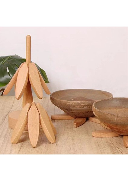 Ağaç Şekli Tasarım Standı Ahşap Tripod Dekorasyon Anti-Ölçeklendirme Isıya Dayanıklı Tablo Mat Coaster Ahşap Placemat Pot (Yurt Dışından) indirimleri