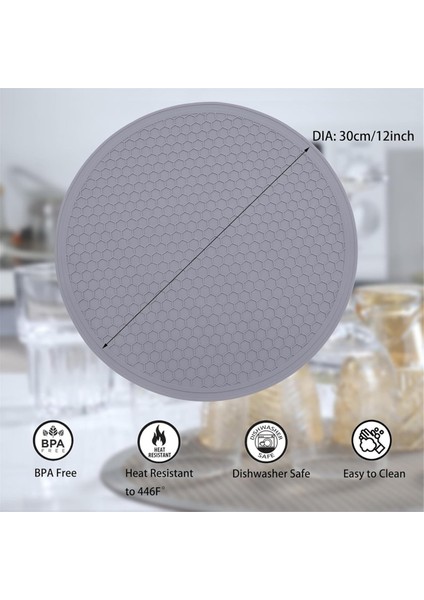 Silikon Mikrodalga Mat - Tur 12INCHX12INCH - 4pcs Isı Çok Fonksiyonlu Mat Splatter Koruma Trivet Sıcak Pad (Yurt Dışından) indirimleri