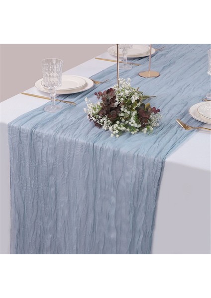 6pack 35X120 Inç Masa Koşucusu Gelin Bebek Duşu Düğün Doğum Günü Dekorasyon Mavi Için Peynir Kumaş Masa Koşucusu (Yurt Dışından) indirimleri