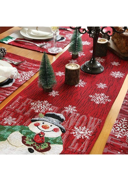 Noel Masa Koşucu Snowman-Winter Masa Mutfak Mutfak Yemekleri Için Runner Ev Partisi Masa Dekoru Için Noel Dekoru (Yurt Dışından) modelleri