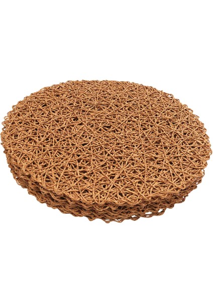 Yuvarlak Kağıt Dokuma Placemats Yemek Parti ve Düğün Için Dekoratif Halat Örgü Yer Paspasları 12 Adet (Yurt Dışından)