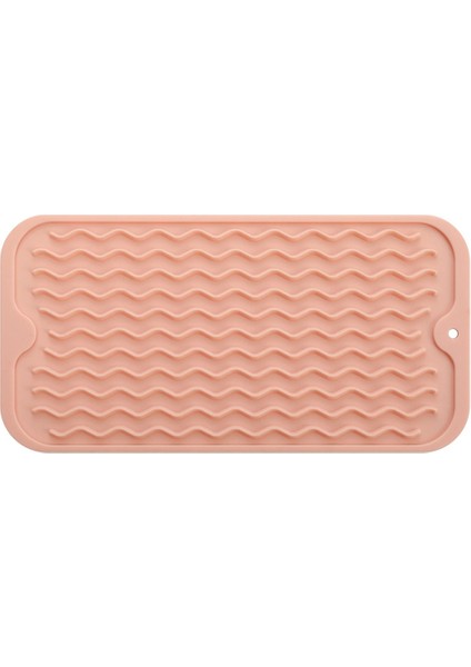 Çoklu Kullanım Için Çanak Kurutma Mat Kolay Temiz Çevre Dostu Isıya Dayanıklı Silikon Paspas Mutfak Sayacı Pembe-A (Yurt Dışından)