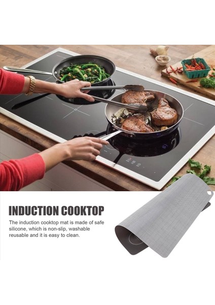 Indüksiyon Ocak Mat Slip Indip Induction Cook Üst Pad Silikon Isı Yalıtımlı Mat Yeniden Kullanılabilir Buzdolapları ve Fırınlar B (Yurt Dışından) fırsatları