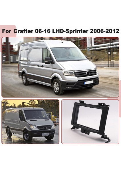 Araba Radyosu Stereo Android Mp5 Oyuncu Kasası Çerçevesi 2 Din Fasya Mercedes Benz Sprinter 2006-2012 Vw Crafter 06-16 Lhd (Yurt Dışından) indirimleri