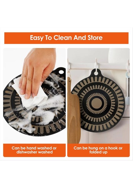 4pcs Indüksiyon Ocak Yalıtım Padü Ocak Koruyucu Mat Potholder Slip Silikon Silikon Isı Yalıtım Padi 22CM (Yurt Dışından) indirimleri