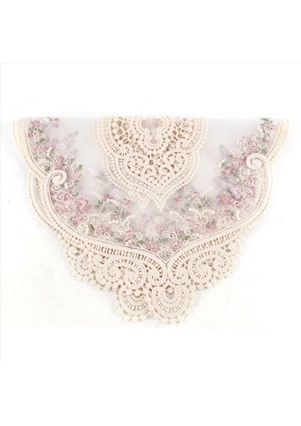 2pcs Vintage Oval Dantel Masa Placemats Zarif Çiçek Işlemeli Donililer Vazo Mat 12 2 x 16 9 Inç (Yurt Dışından) fiyatları