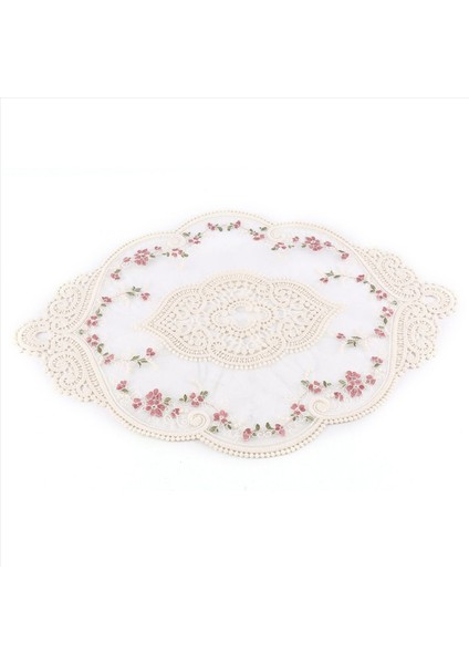 2pcs Vintage Oval Dantel Masa Placemats Zarif Çiçek Işlemeli Donililer Vazo Mat 12 2 x 16 9 Inç (Yurt Dışından) modelleri