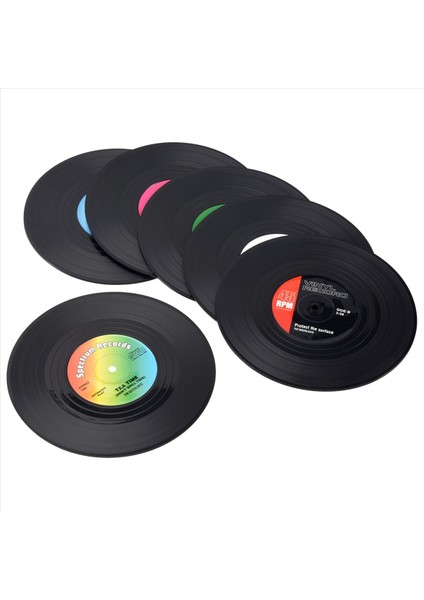 6pieces / Set Eğirme Retro Vinil Disk Içecek Bardak Altlıkları (Yurt Dışından) fiyatları