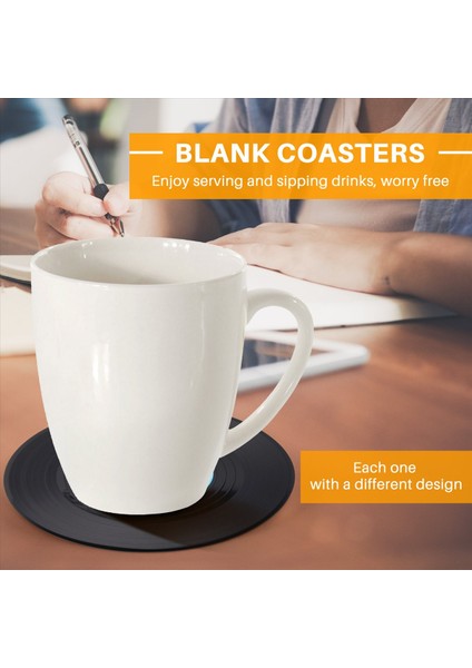 6pieces / Set Eğirme Retro Vinil Disk Içecek Bardak Altlıkları (Yurt Dışından) fırsatları