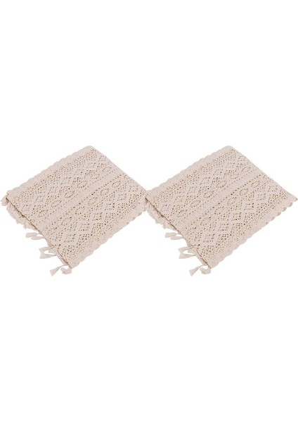 Rustik Düğün Dekorasyonu ve Çiftlik Evi Masa Dekoru Için Püsküllü 3x Zarif Krok Tığ Işareti Masram Masa Koşucu (Yurt Dışından) modelleri