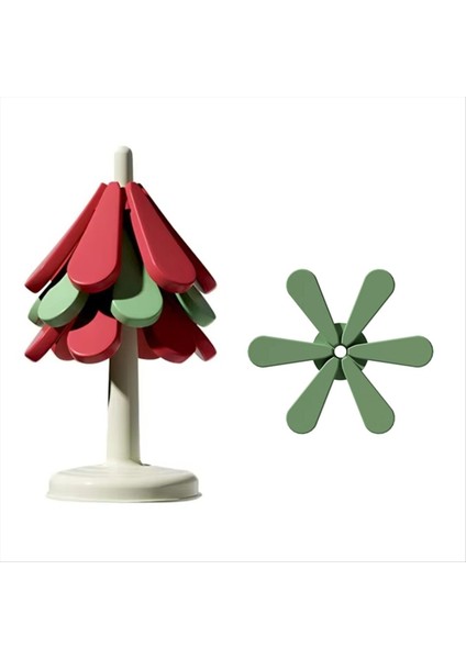 Noel Ağacı Şekilli Katlanabilir Silikon Yalıtım Mat Yüksek Sıcaklık Dirençleri Ağaç Şeklinde Tablo Mat Anti Kayma Mat (Yurt Dışından)