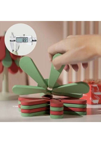 Noel Ağacı Şekilli Katlanabilir Silikon Yalıtım Mat Yüksek Sıcaklık Dirençleri Ağaç Şeklinde Tablo Mat Anti Kayma Mat (Yurt Dışından) fırsatları