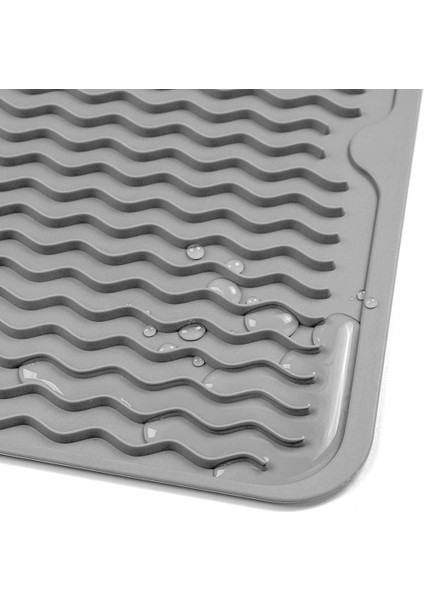 Çoklu Kullanım Için Çanak Kurutma Mat Kolay Temiz Çevre Dostu Isıya Dayanıklı Silikon Paspas Mutfak Tezgahı Gri-B (Yurt Dışından) indirimleri