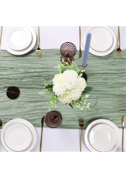 6pack 35X120 Inç Masa Koşucusu Peynir Kumaş Masa Koşucusu Gelin Bebek Duşu Düğün Doğum Günü Dekorasyonu Yeşil (Yurt Dışından) indirimleri