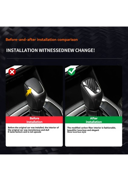 Subaru Crosstrek Impreza 2024 2025 Iç Aksesuarlar Için Gerçek Sert Karbon Fiber Araç Dişli Vites Vardiya Kafası Çıkartma (Yurt Dışından) modelleri