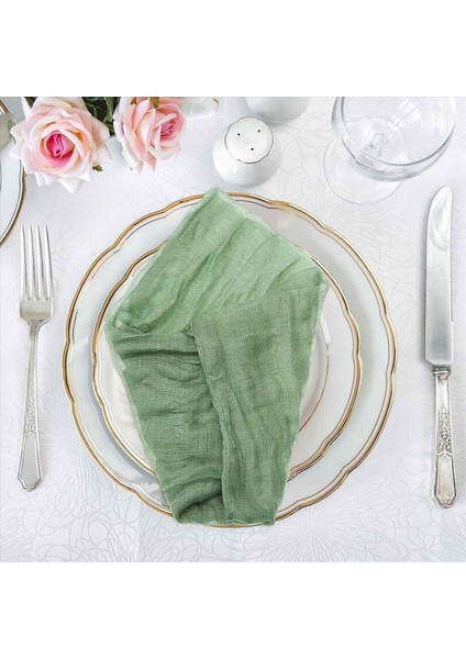 Gezgül Şezlong Peçeteleri Buruşuk Akşam Yemeği Peçeteleri Masa Peçeteleri Dekoratif Kumaş Peçeteler (Yeşil 48 Paket) (Yurt Dışından) modelleri