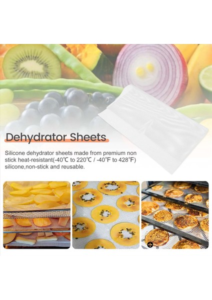 Silikon Kurutucu Tabakaları Meyve Kurutucu Için Premium Çubuk Olmayan Silikon Örgü Kurutucu Tepsisi Yeniden Kullanılabilir 12PCS (Yurt Dışından) indirimleri