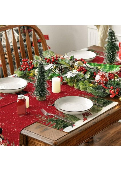 Noel Placemats 12X18 Inç Mevsimlik Noel Tatil Masası Paspasları Yıkanabilir Masa Paspasları 6 (Yurt Dışından) indirimleri